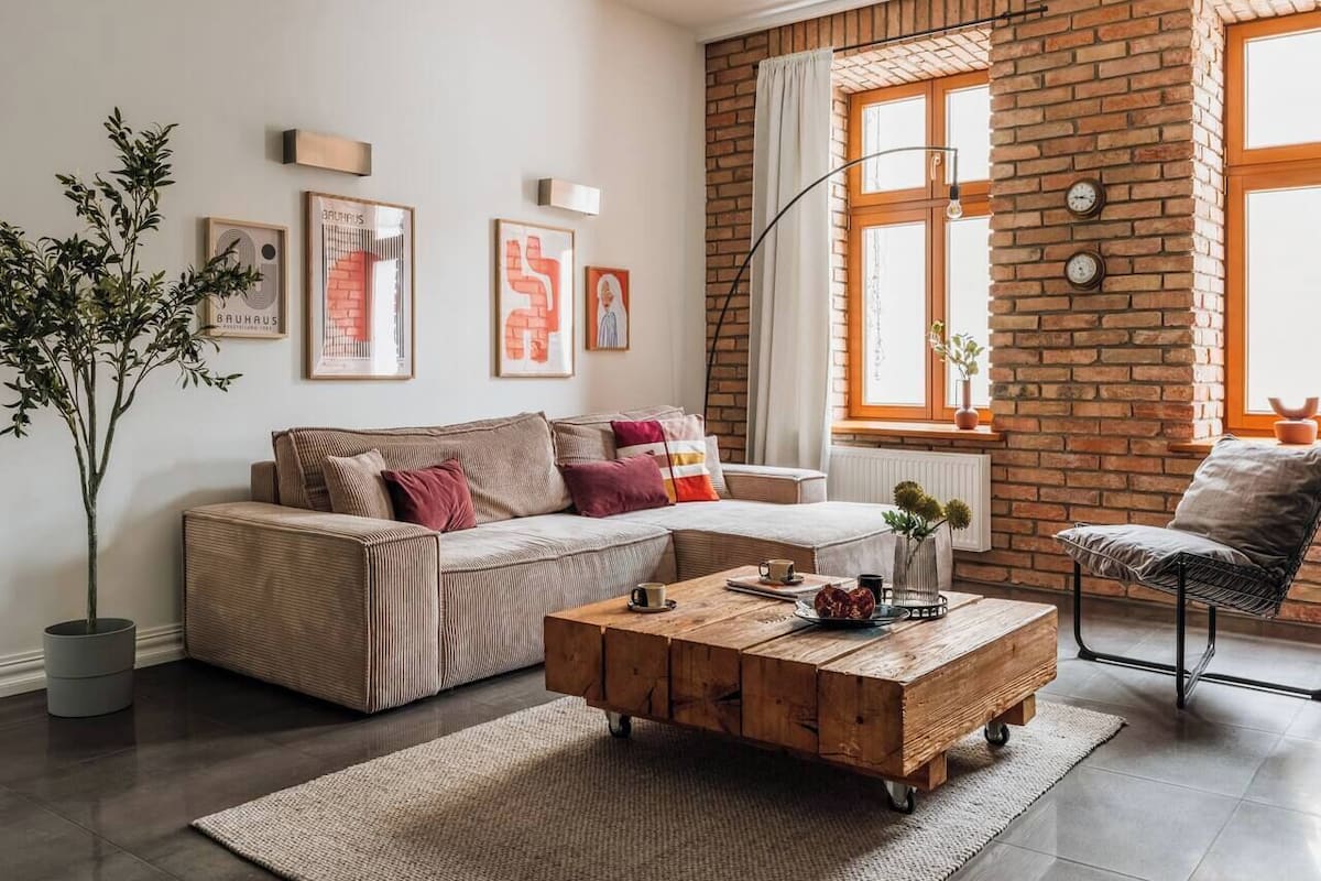 Bauhaus Apartment 1-bed (Grodzka 25 Street) | Oppholdsrom | Smart-TV