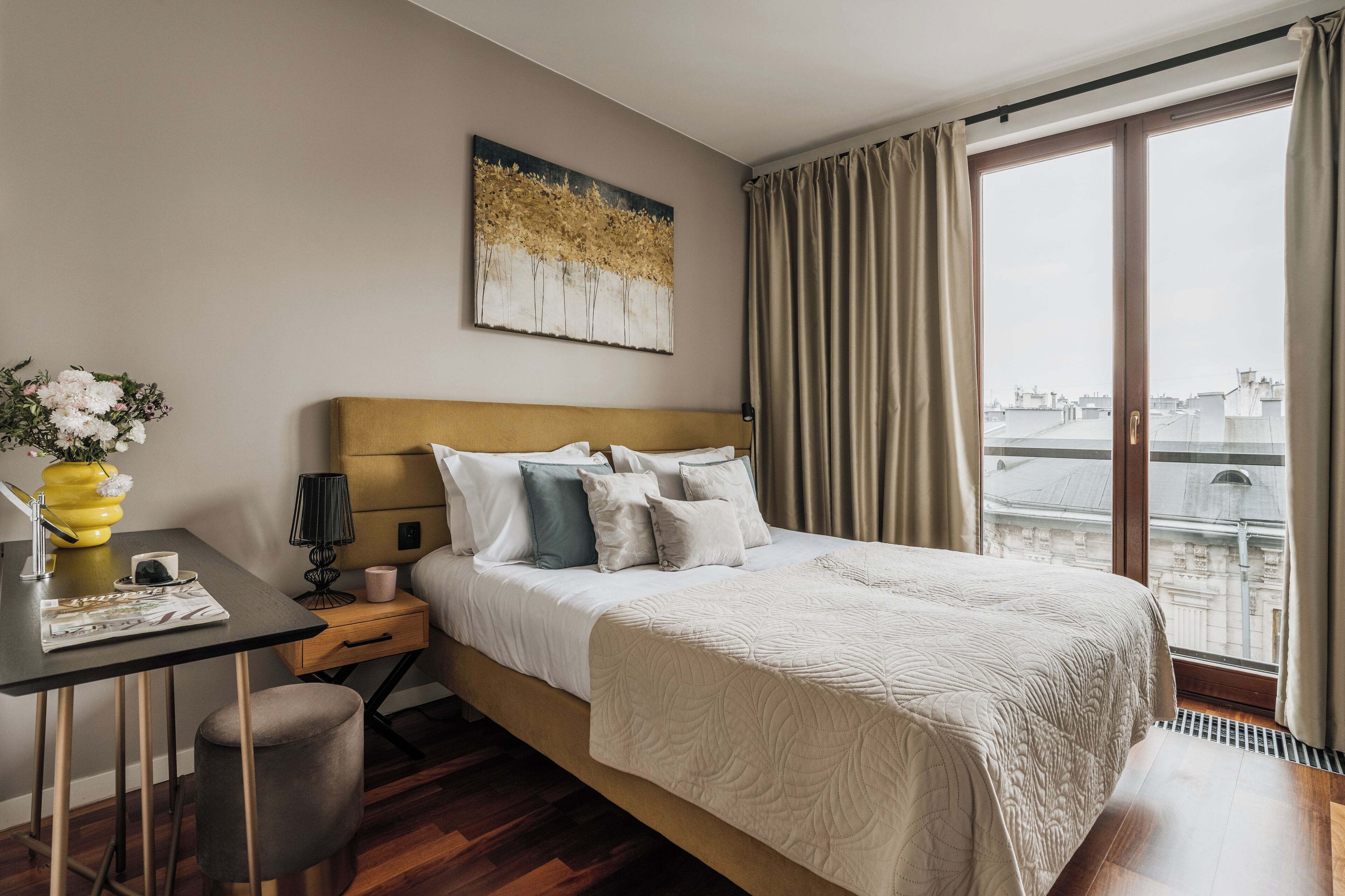 Apartamento superior, 2 quartos, sacada, vista para a cidade (Krzywa 8 Street) | Roupas de cama premium, individualmente decorados