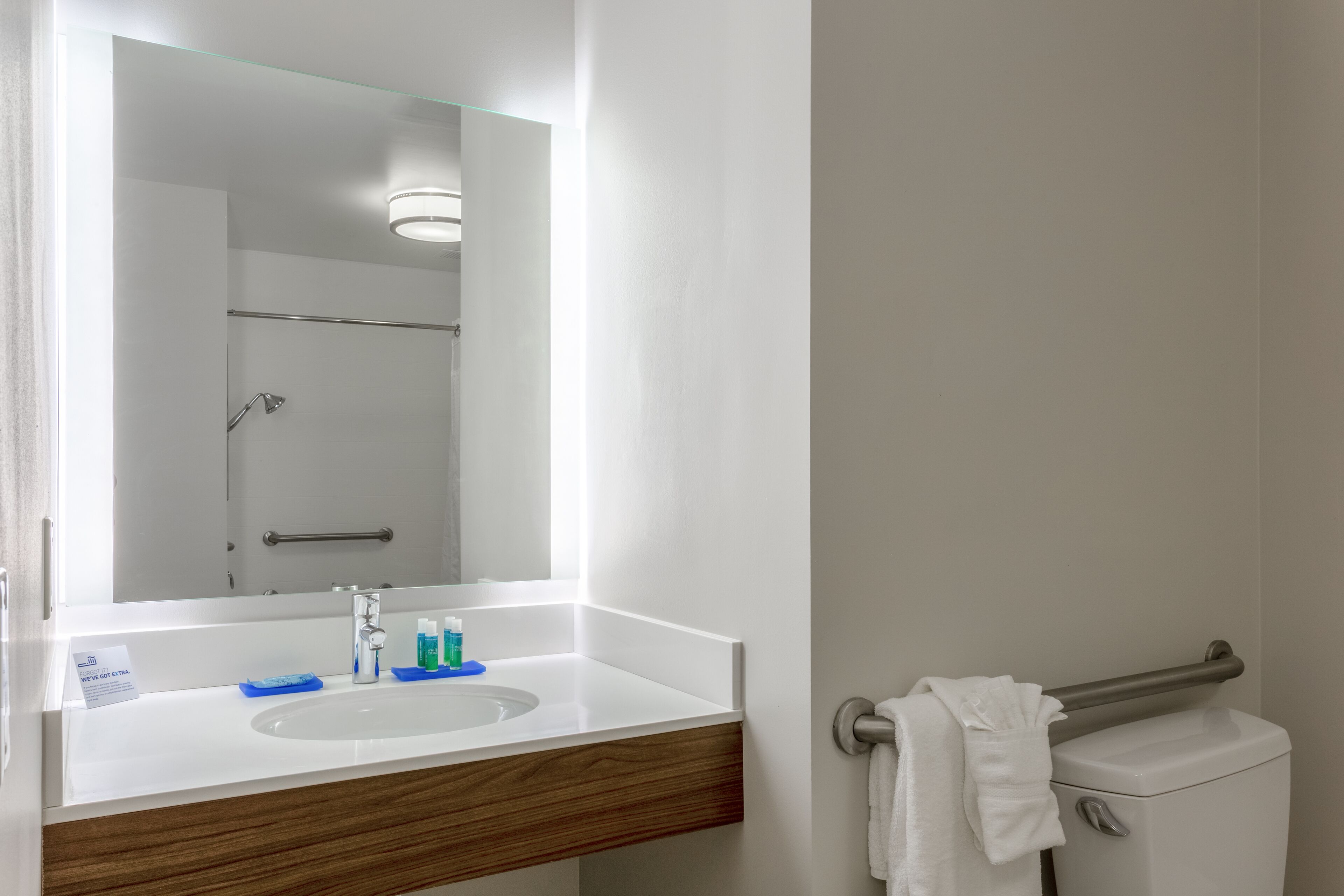 free toiletries, hair dryer, towels, soap