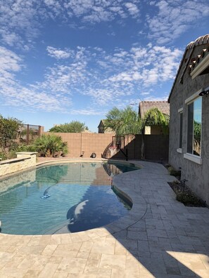 Una piscina riscaldata