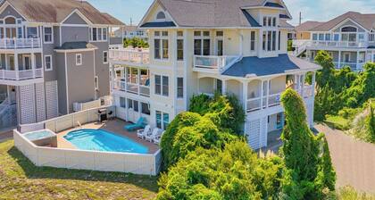 Koiran ystävällinen Semi-Oceanfront Retreat-allas, poreallas, peli Rm, Boardwalk Beach