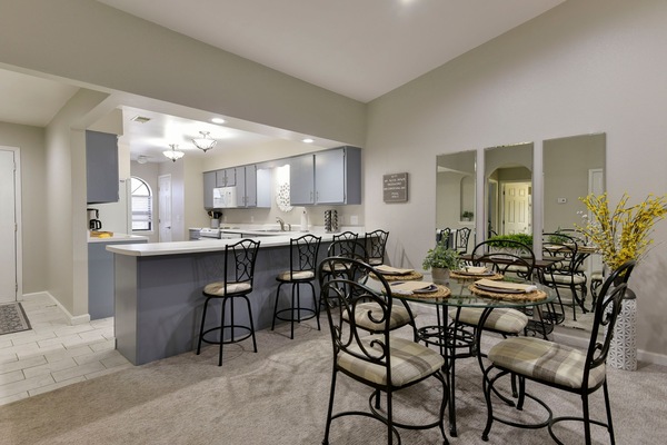 Large Kitchen Bar Area and Dining Area