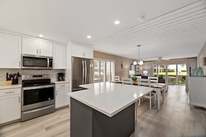 Fridge, microwave, oven, stovetop - Sunset Cove 1st Flr Oceanview Condo Just Steps Away from the Beach! (Grand Cayman SC110)