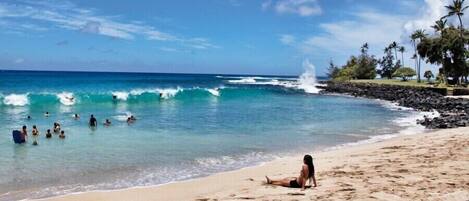 Sun loungers, beach towels