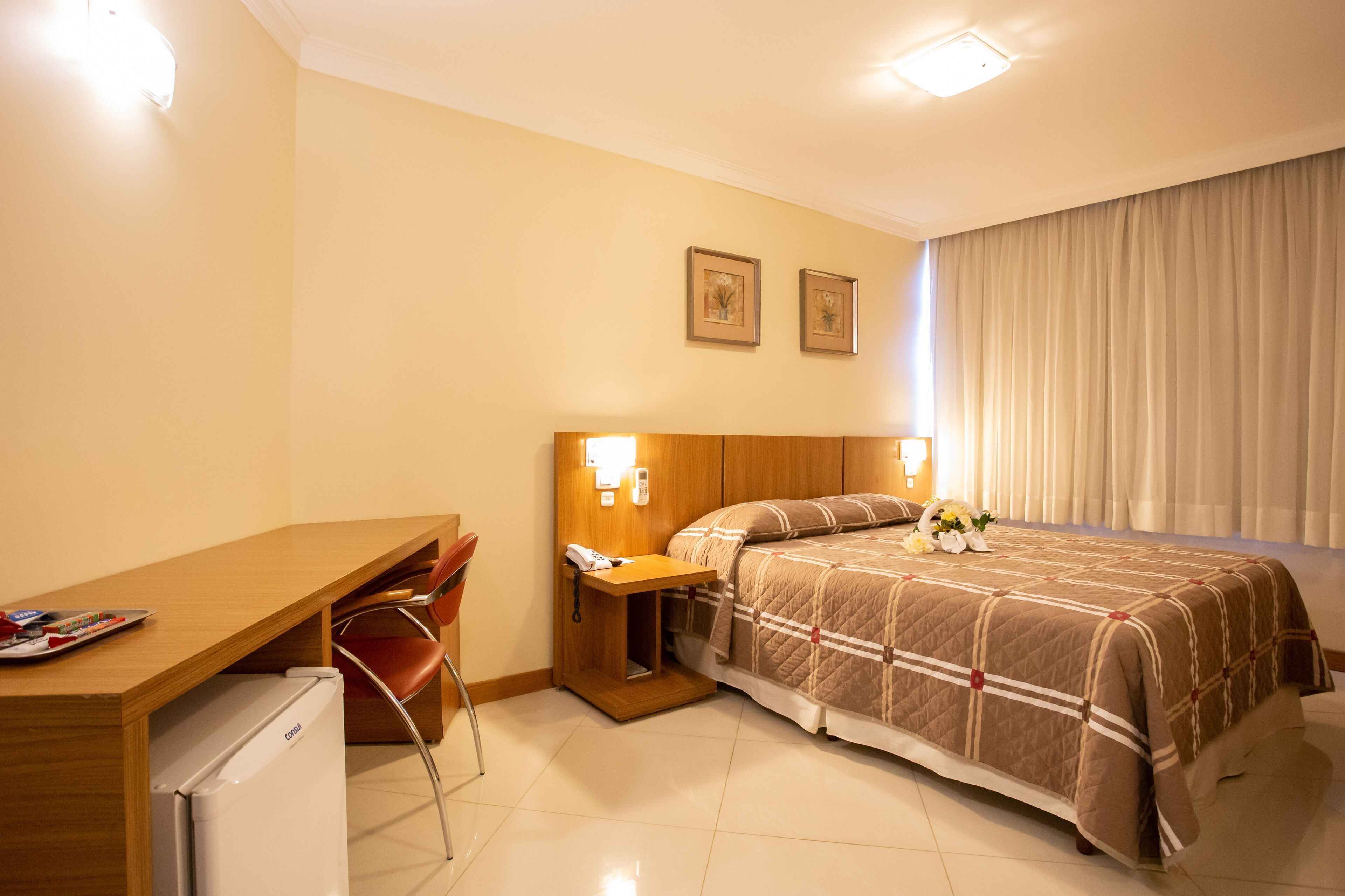 Minibar, desk, blackout curtains, soundproofing