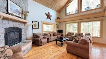 TV, fireplace, offices