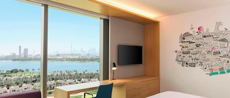 1 quarto, roupas de cama antialérgicas, frigobar, cofres nos quartos