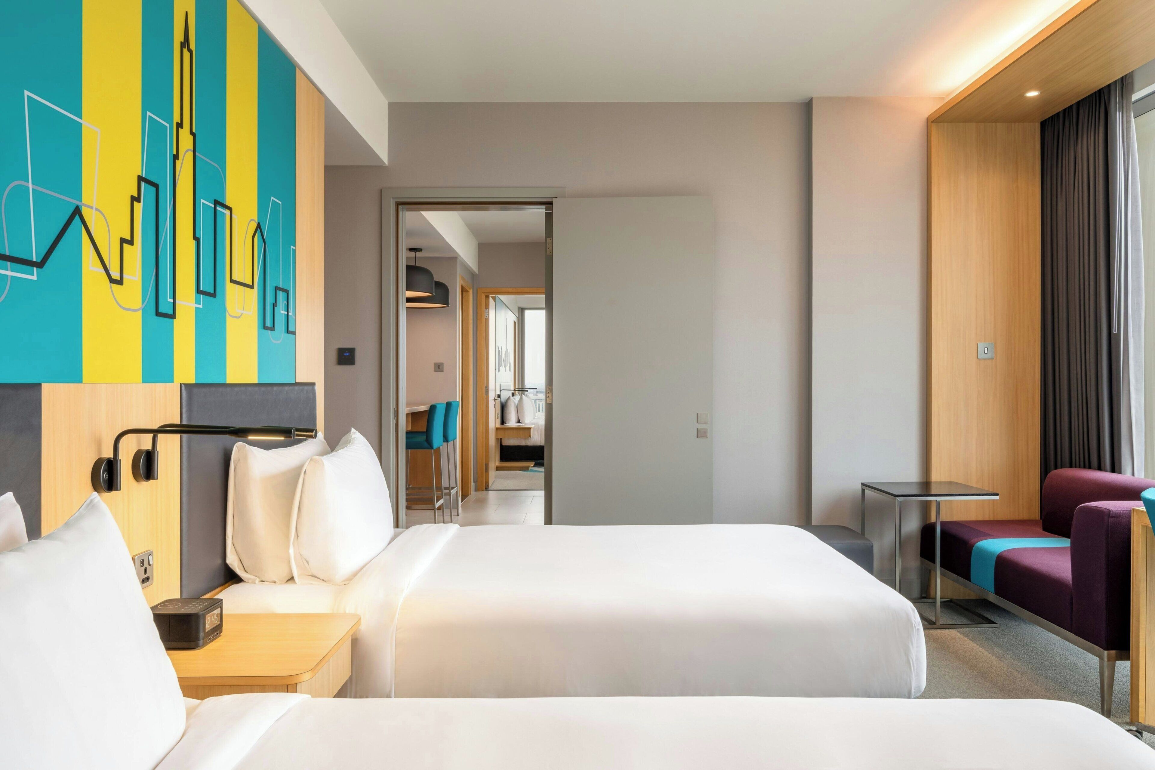 Hypo-allergenic bedding, minibar, in-room safe, desk