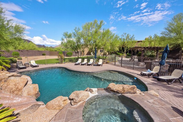 A heated pool