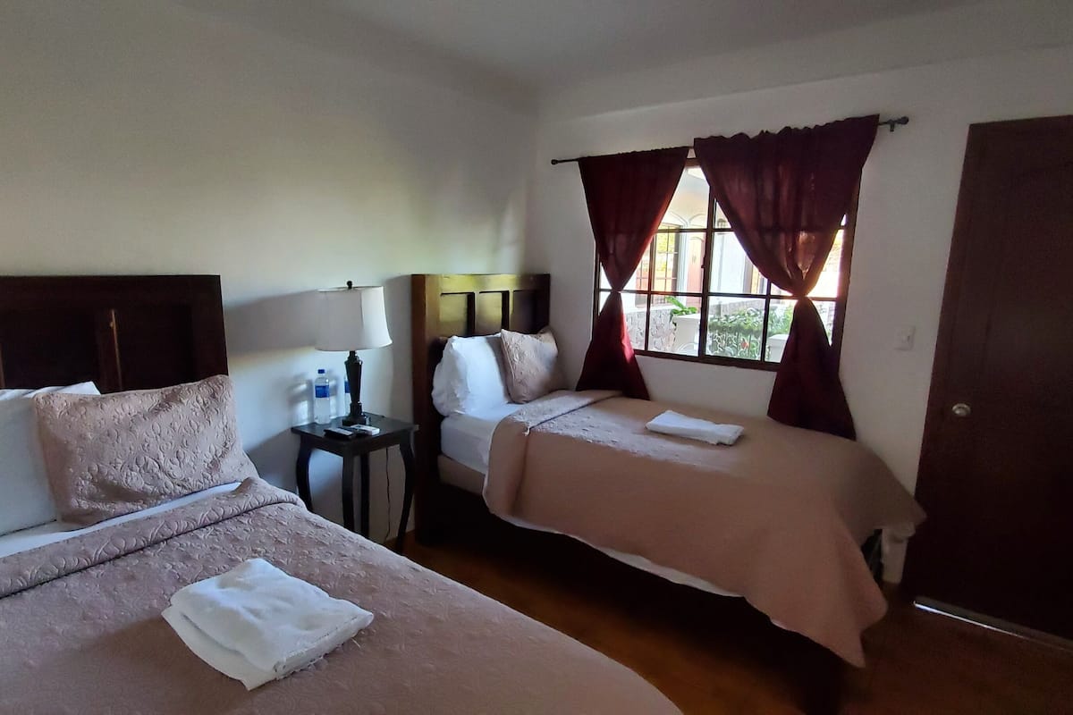 1 bedroom, down duvets, blackout curtains, free WiFi