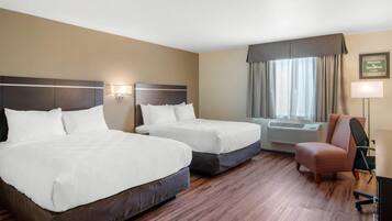 Ropa de cama de alta calidad, escritorio y cortinas blackout