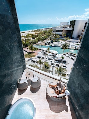 Loft Suite Jacuzzi Terrace Ocean View | 1 chambre, literie de qualité, lit avec matelas en mousse à mémoire