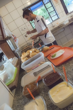 Free daily buffet breakfast