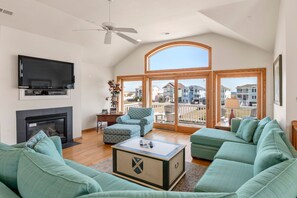 TV, DVD player - Off Course: Semi-oceanfront, Private Pool, Spa (Nags Head)