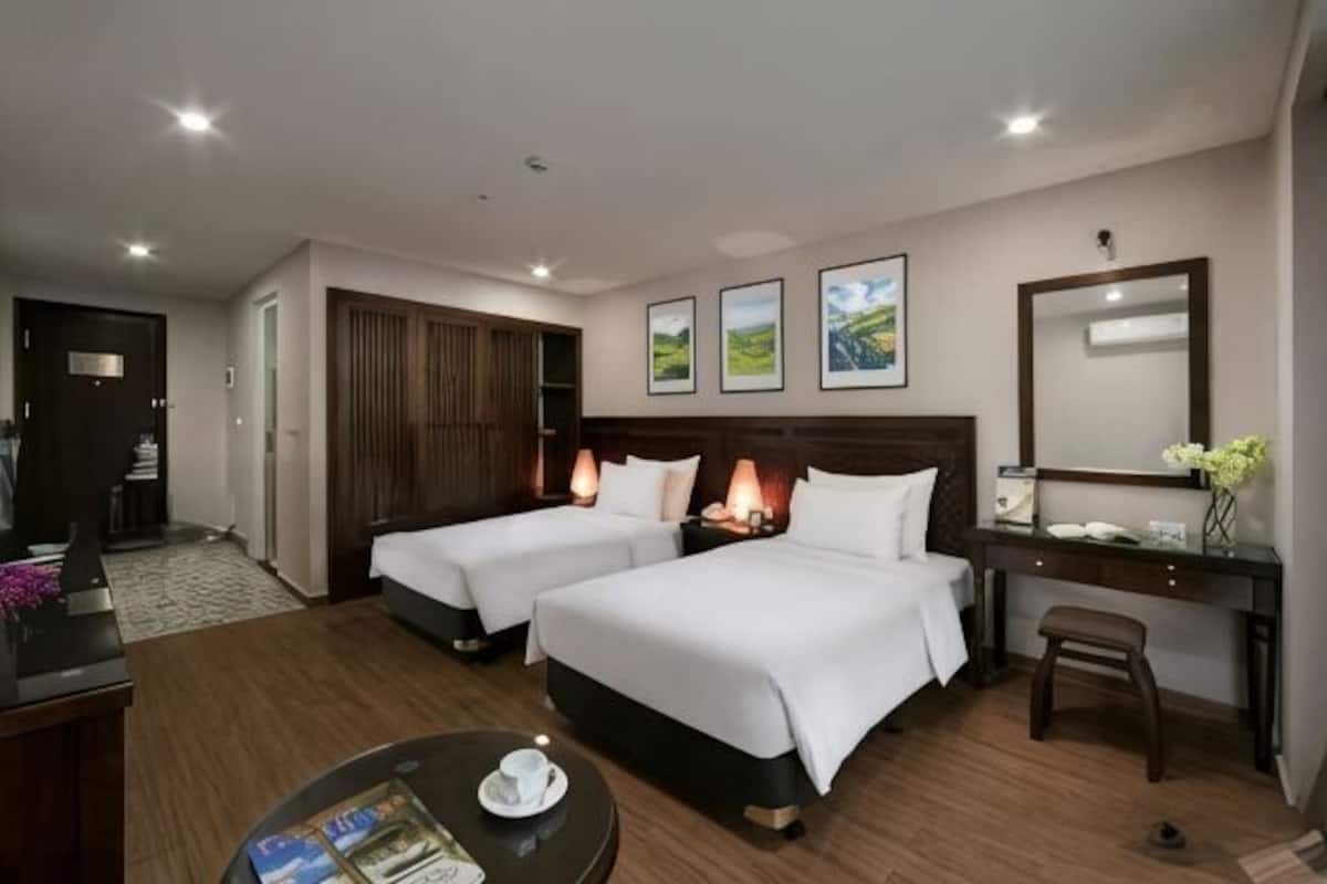 Roupas de cama premium, cofres nos quartos