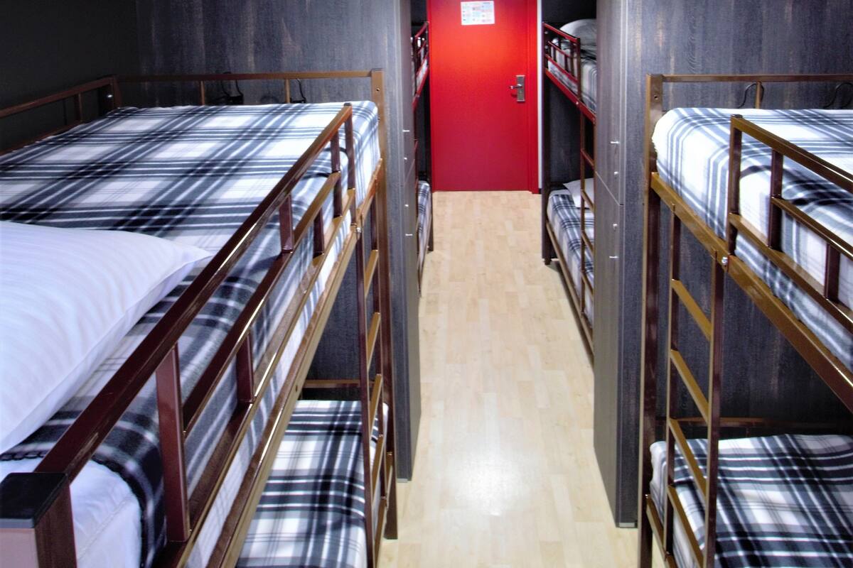 Bunk Bed in 8-Beds Female Dormitory Room | Premium bedding, blackout curtains, iron/ironing board, free WiFi