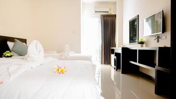 Kamar Twin Standar | Tirai kedap cahaya dan Wi-Fi gratis