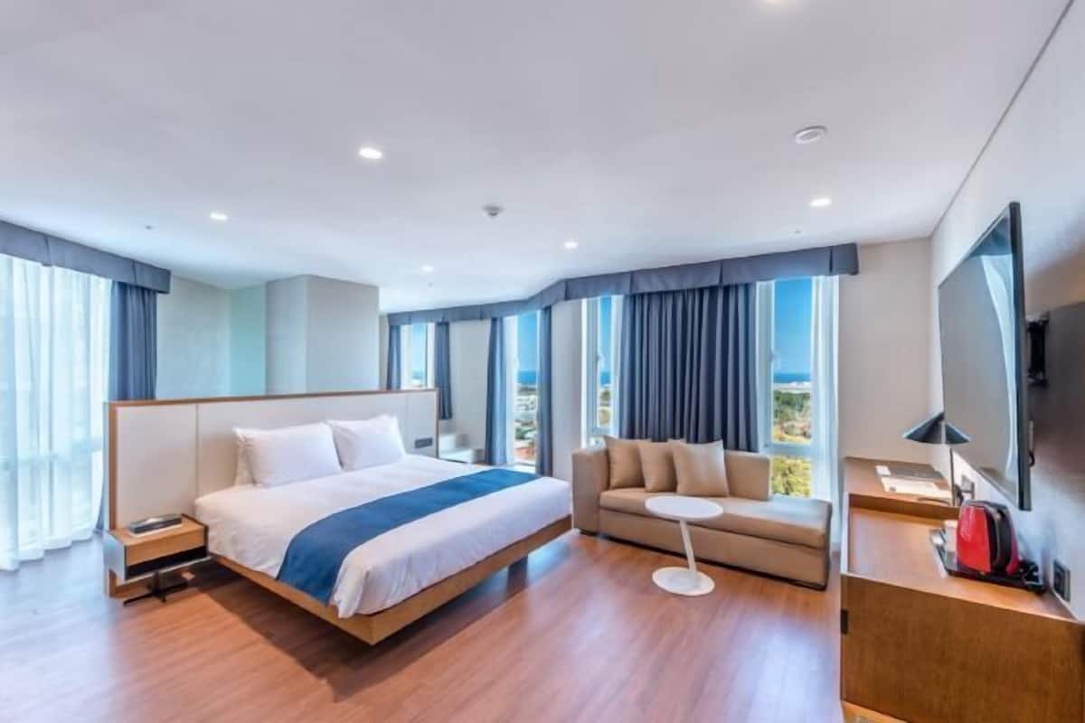 1 slaapkamer, luxe beddengoed, donzen dekbedden, een kluis op de kamer