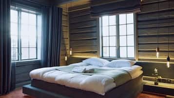 1 slaapkamer, luxe beddengoed, donzen dekbedden, pillowtop-bedden