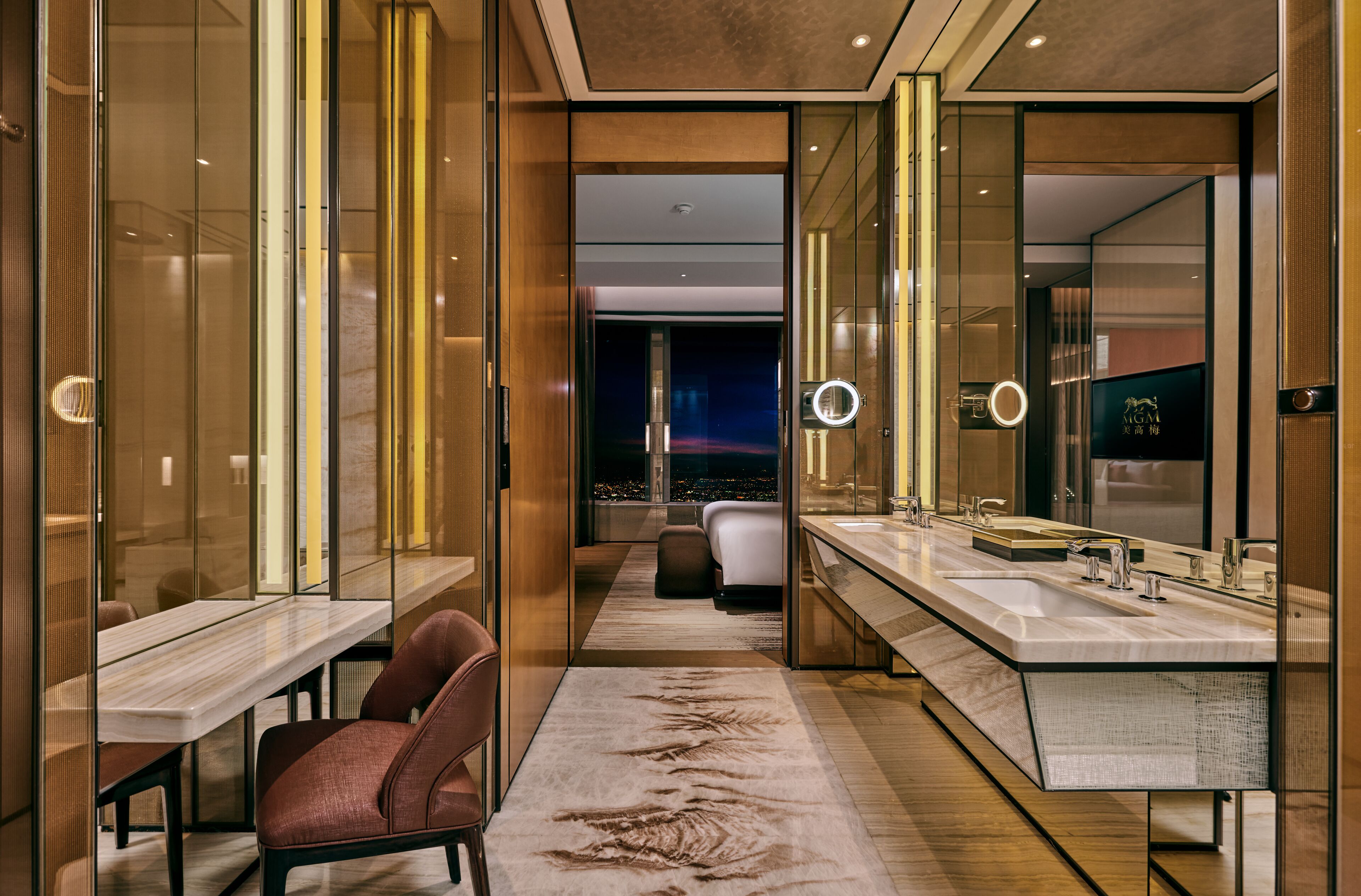 emerald suite | bathroom | separate bathtub and shower, rainfall showerhead, designer toiletries