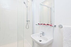 Free toiletries, hair dryer, towels, soap