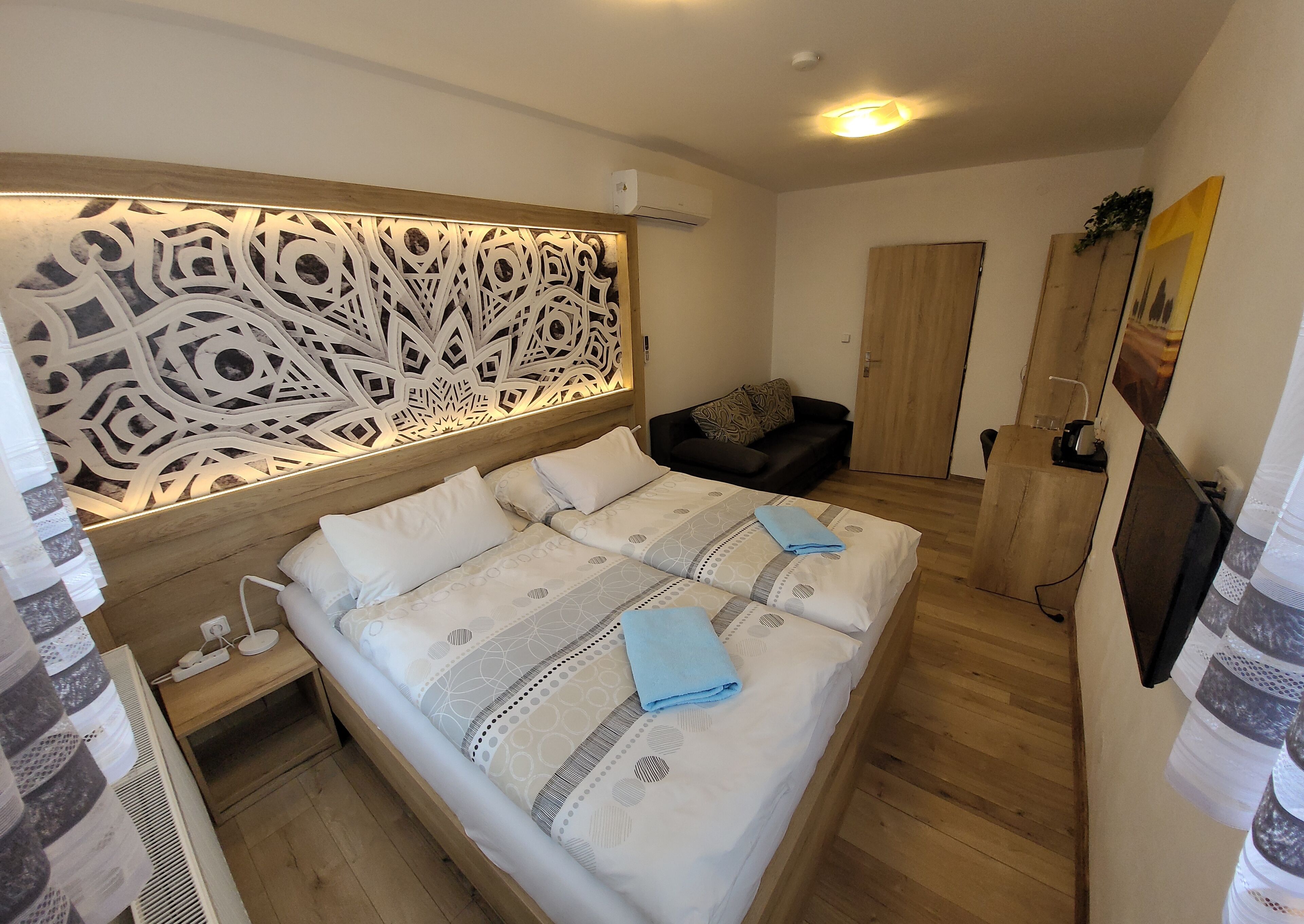 Standard Double or Twin Room, Refrigerator | Pillowtop beds, desk, blackout drapes, soundproofing