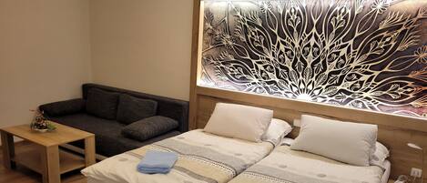 Standard Double or Twin Room, Refrigerator | Pillowtop beds, desk, blackout drapes, soundproofing