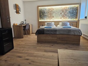 Standard Double or Twin Room, Refrigerator | Pillowtop beds, desk, blackout drapes, soundproofing - Hotel Gól Prostějov (Prostejov)
