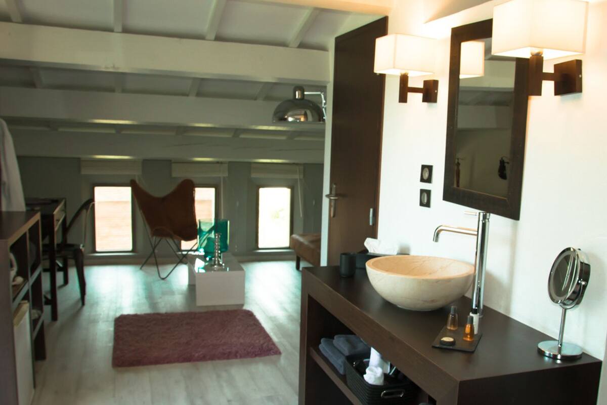 Double Room (Wenge) | Egyptian cotton sheets, pillow-top beds, minibar, desk