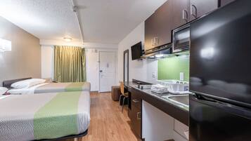 Blackout drapes, iron/ironing board, free WiFi, bed sheets