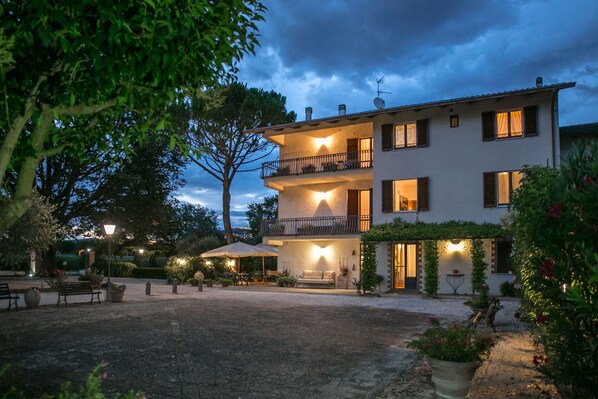 Front of property – evening/night