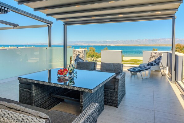 Apartment, 2 Bedrooms, Sea View, A2 | Terrasse/Patio