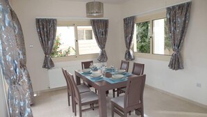 Family Villa, 3 Bedrooms, Accessible, Resort View | In-room dining - Alexandria Villas (Frenaros)