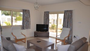 Family Villa, 3 Bedrooms, Accessible, Resort View | Living area - Alexandria Villas (Frenaros)