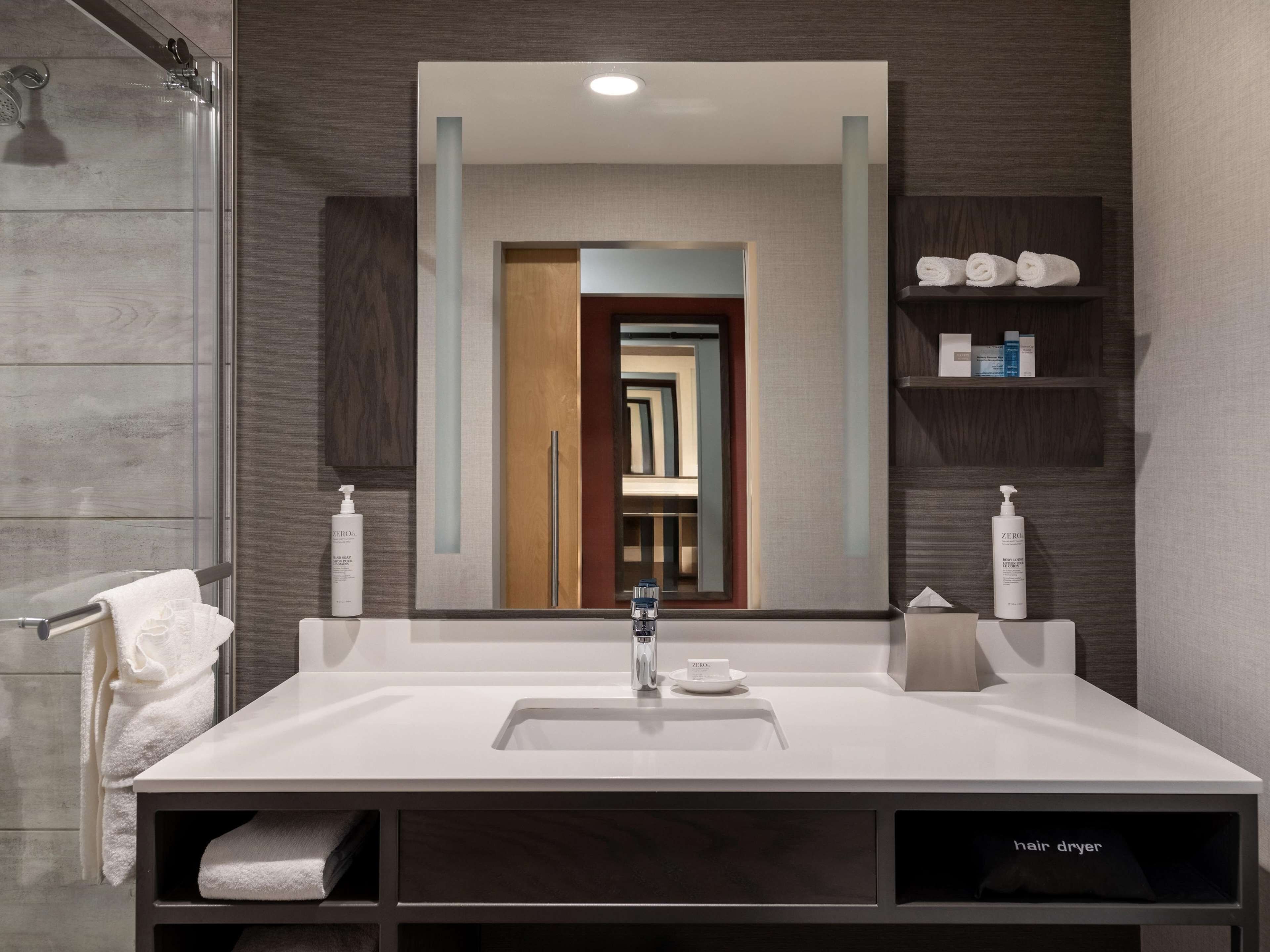 room, 2 queen beds, river view (shower only) | bathroom shower