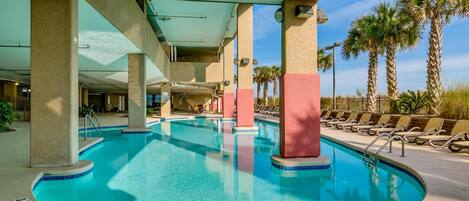 Indoor pool, outdoor pool
