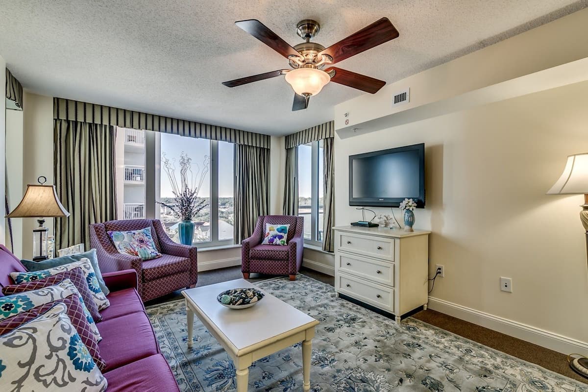 Condo, 2 Bedrooms, Non Smoking, Ocean View | Living room | Flat-screen TV, DVD player