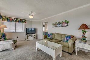 Duplex, 2 Bedrooms, Non Smoking, Beach View | Living room - Brighton Tower by Condo-World (Myrtle Beach)