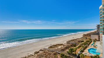 On the beach, white sand