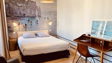 Quarto casal superior | Wi-Fi de cortesia, roupa de cama
