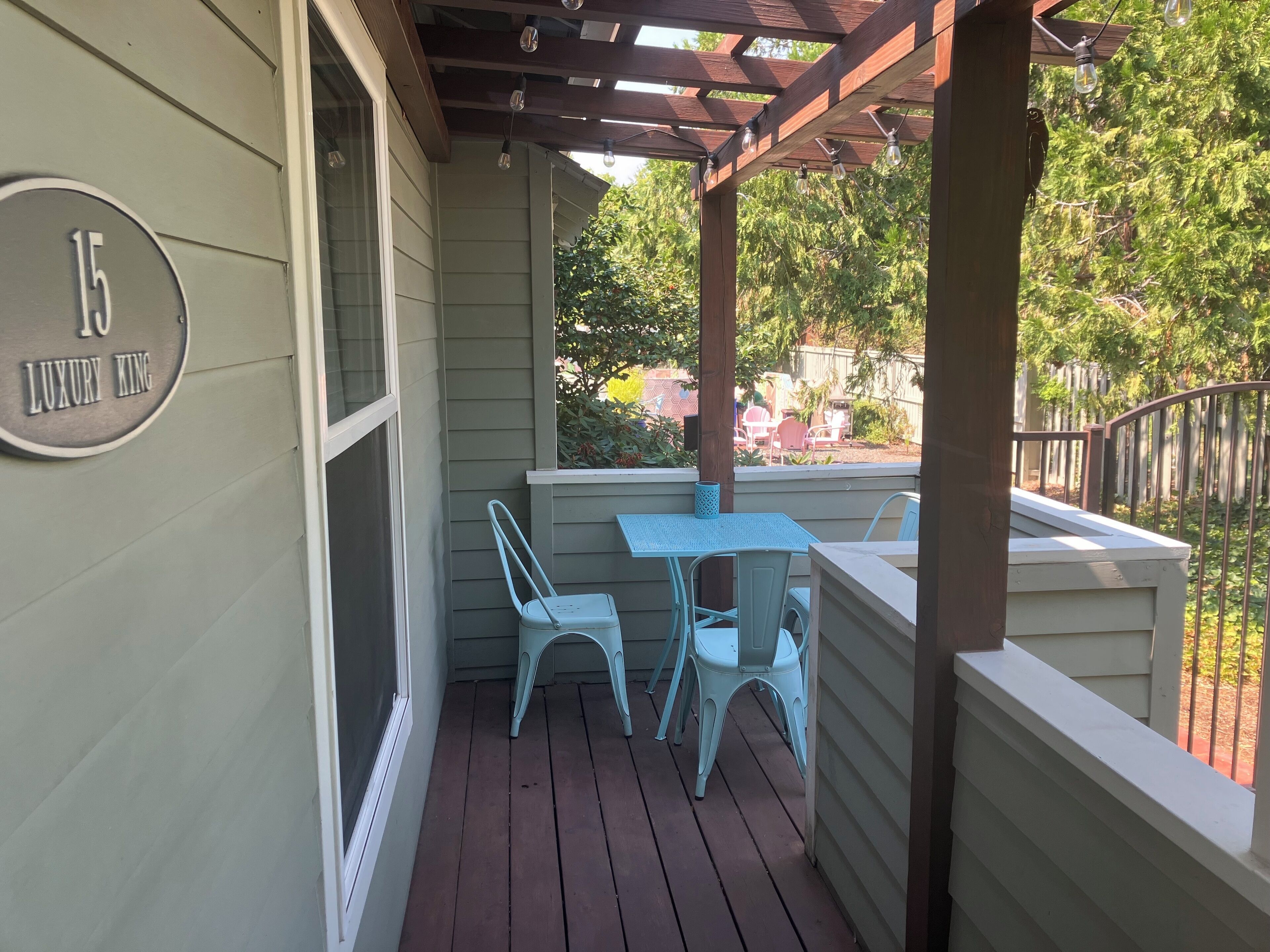 奢华客房, 1 张特大床, 壁炉 | 露台