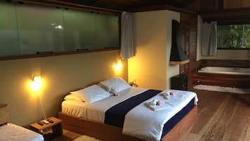 Chalé, vista para a montanha | 1 quarto, frigobar, Wi-Fi de cortesia, roupa de cama