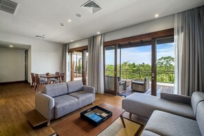 Penthouse, 1 King Bed, Balcony, Garden View (Puri) | Living area | 43-inch LED TV with cable channels, TV - Element By Westin Bali Ubud (Ubud)