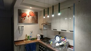 Apartment | Eigene Kochnische | Kühlschrank, Mikrowelle, Herdplatte, Reiskocher
