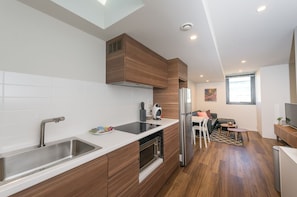 Apartment, 1 Bedroom (Waygoose Street Residence) | Private kitchen | Full-sized fridge, microwave, oven, stovetop