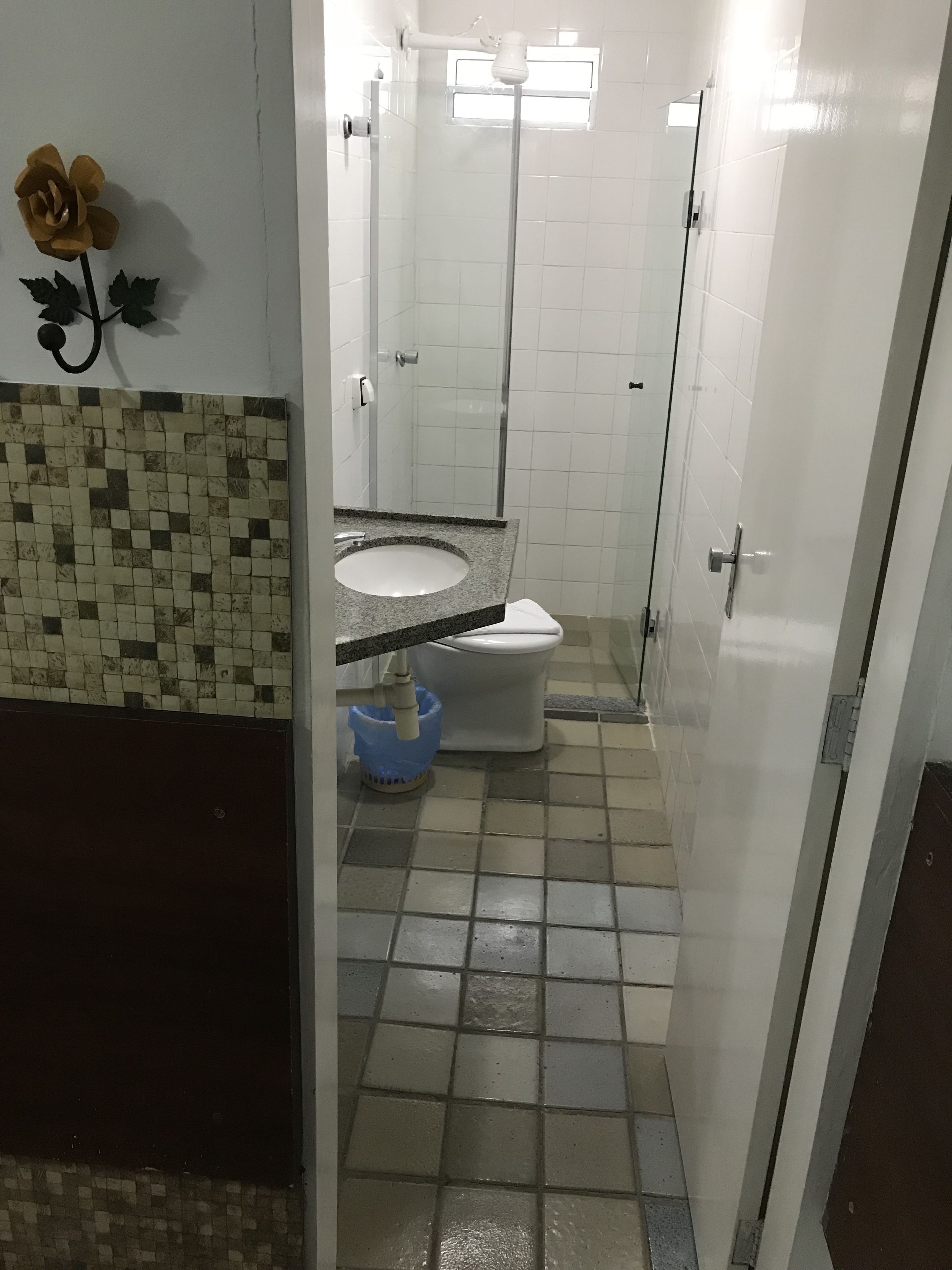 double room | bathroom | shower, hair dryer, towels