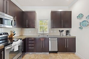 Fridge, microwave, oven, stovetop - 2BR Cook, Relax, Walk to Beach at The Beach Club Siesta Key #101E by RVA (Sarasota)