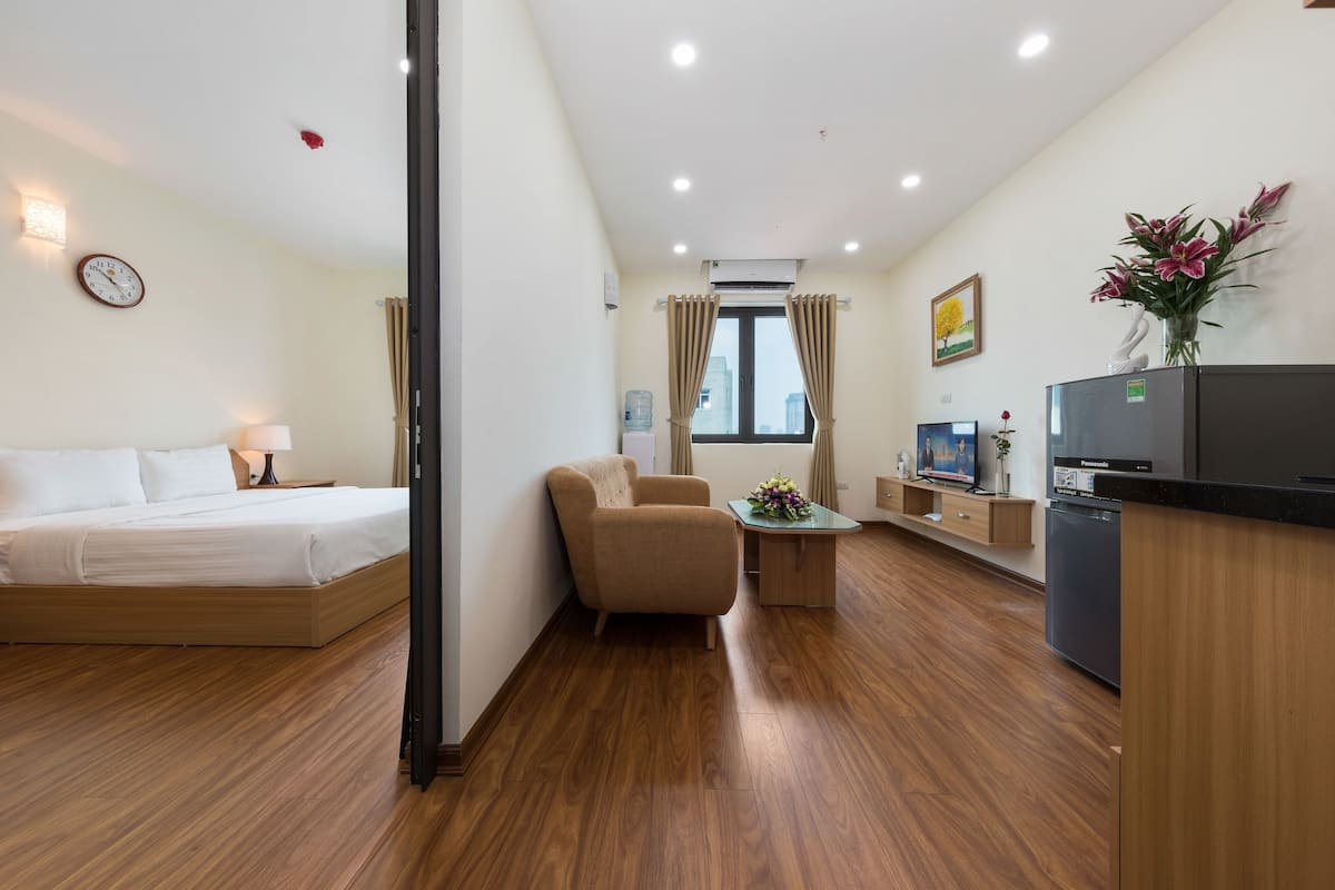 Apartment, 1 Schlafzimmer | Schreibtisch, Verdunkelungsvorhänge, schallisolierte Zimmer