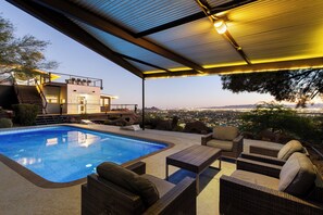 Outdoor pool, a heated pool - Secluded Camelback Estate with Sweeping City Views - Pool, Hot Tub, Viewing Deck (Phoenix)