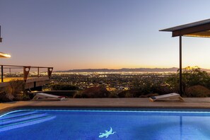 Outdoor pool, a heated pool - Secluded Camelback Estate with Sweeping City Views - Pool, Hot Tub, Viewing Deck (Phoenix)